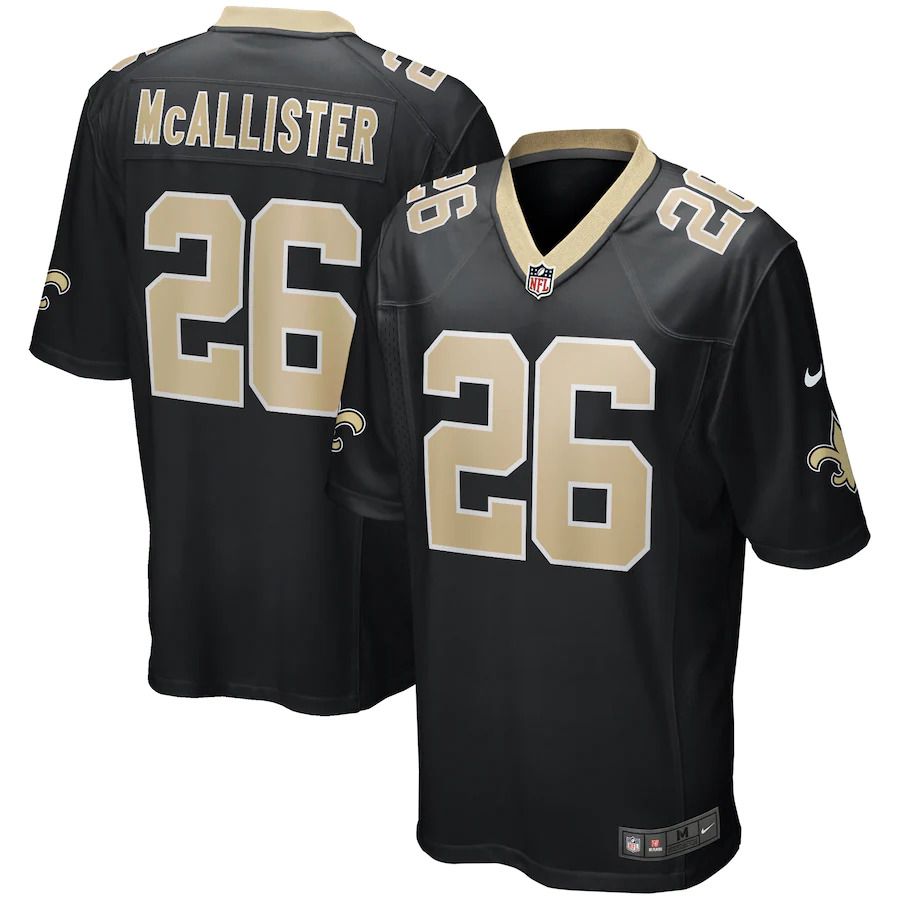 Men New Orleans Saints #26 Deuce McAllister Nike Black Game Retired Player NFL Jersey->new orleans saints->NFL Jersey